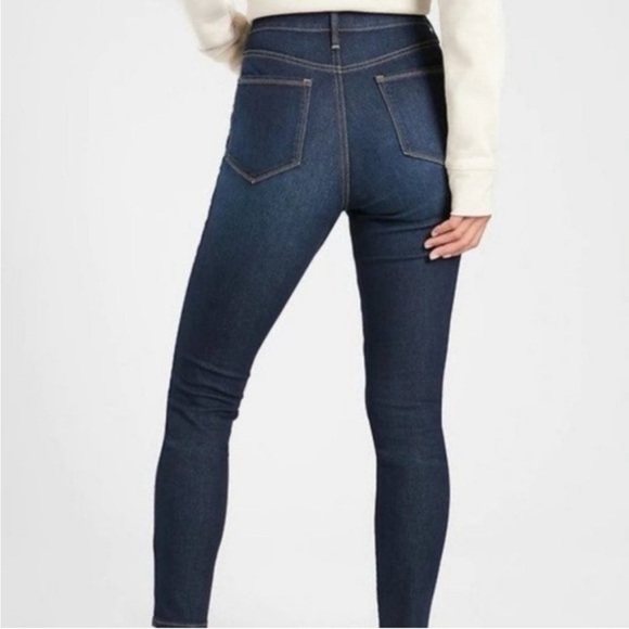 Athleta Sculptek Ultra Skinny Jeans Medium Dark Wash Stretch Denim 511195 Size 6 - Picture 4 of 13